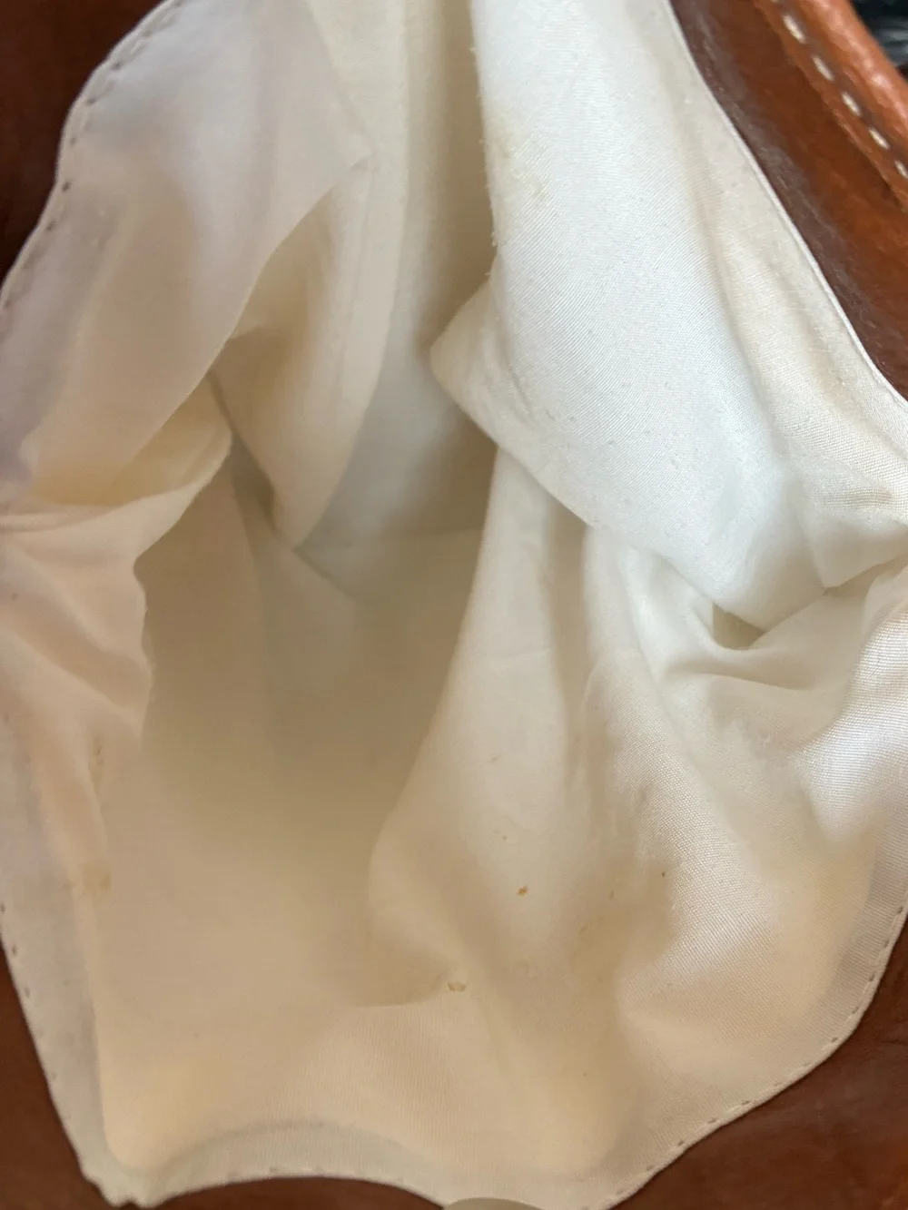 Women’s Cream and Tan Shoulder Tote Bag